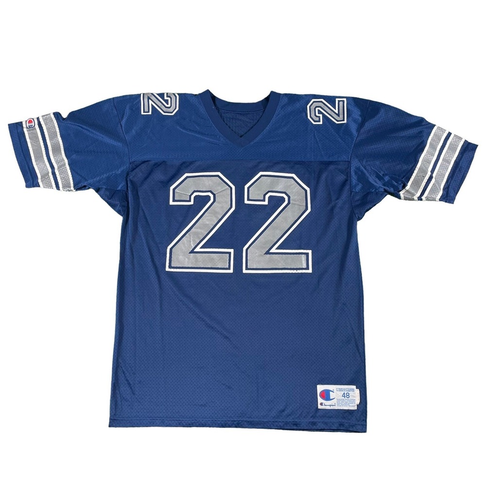 Vintage Champion Dallas Cowboys Emmitt Smith #22 Jersey Sz 48 Made In USA Rare